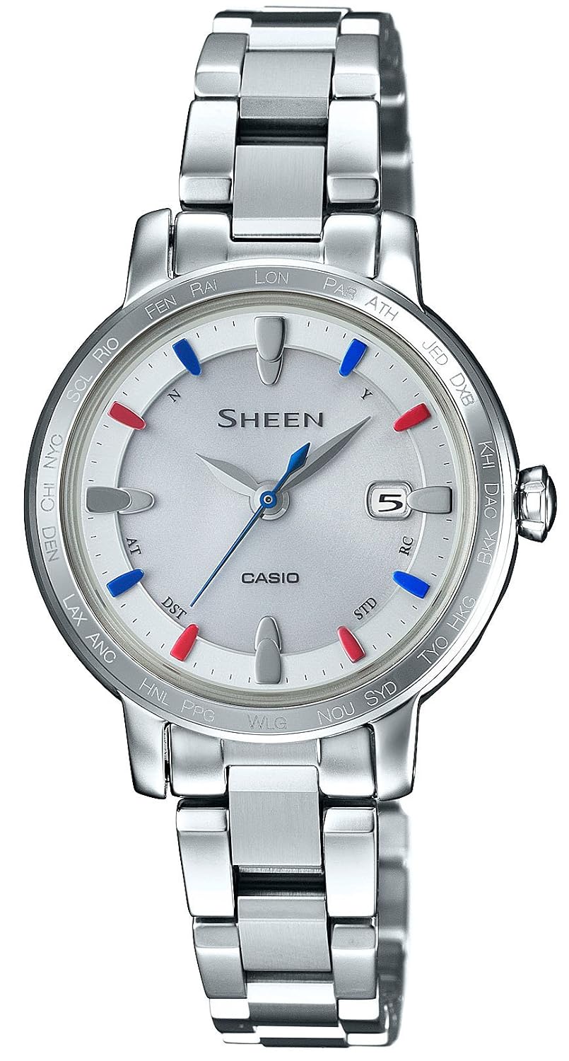 casio卡西欧 腕表 sheen 支持世界 6 基站的电波太阳能腕表 shw-1900
